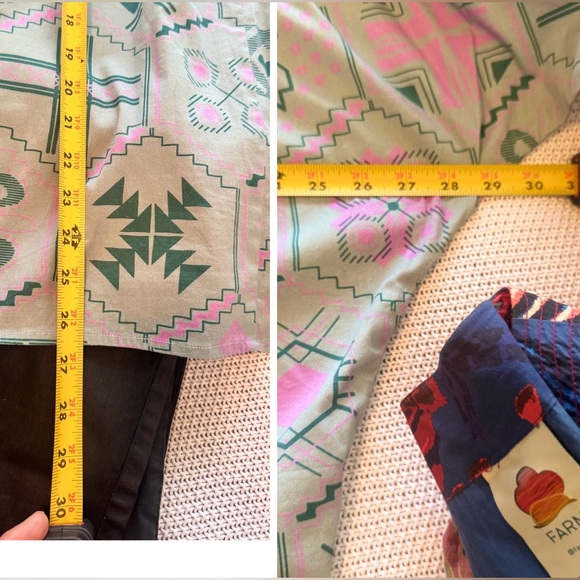 SHERIDAN FRENCH Becca Blouse Preppy Top w Puff Long Sleeves Ruffle Smocked Neck - Picture 15 of 16